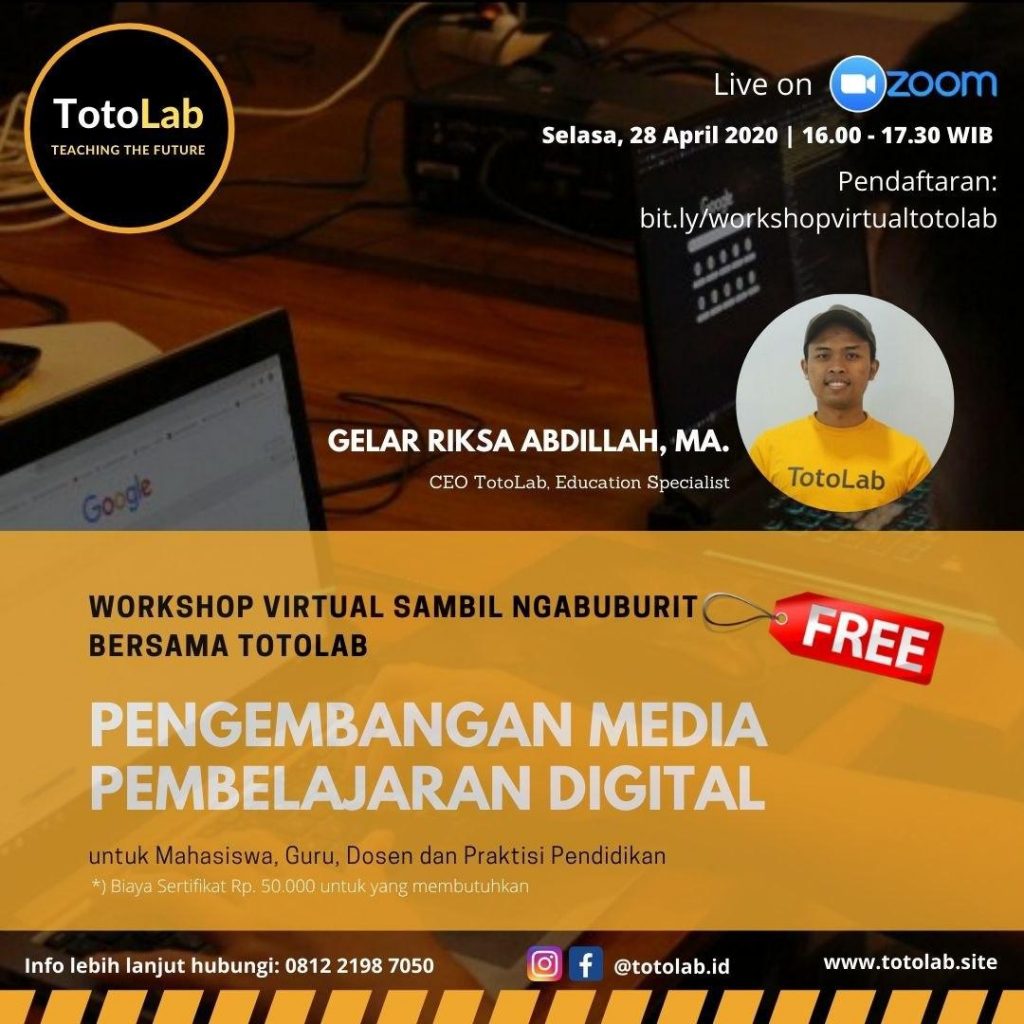 Workshop Virtual Sambil Ngabuburit Bersama TotoLab!